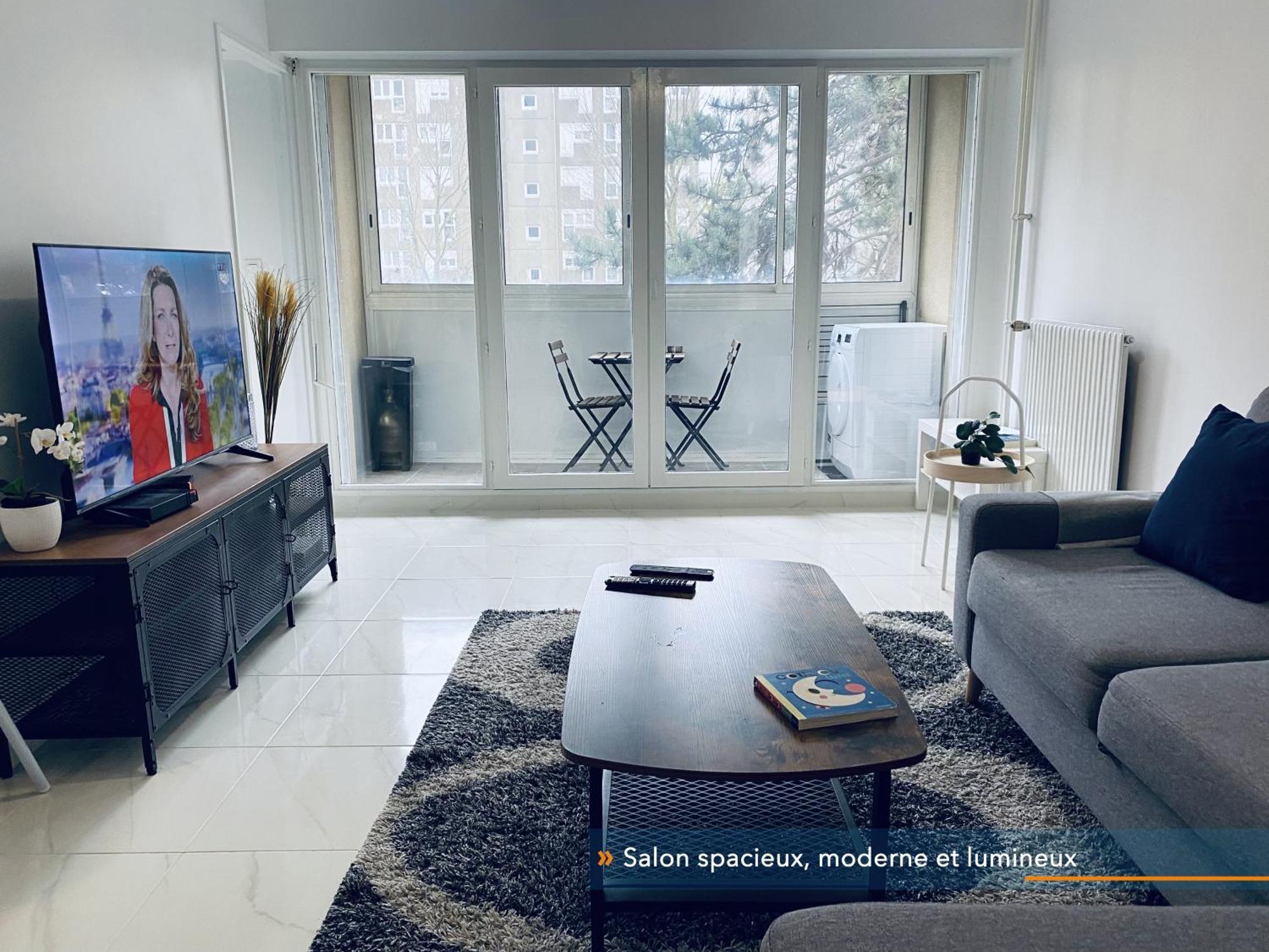 Appartement Parisien Neuf, Moderne Avec Une Grande Salon, 2 Chambres, 4 Lits, Parking Gratuit, 15Min De Paris Et 13 Min Aeroport Orly Vitry-sur-Seine Exteriér fotografie